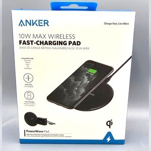 New Anker 10W Max Wireless Fast Charging Pad And Adapter Combo